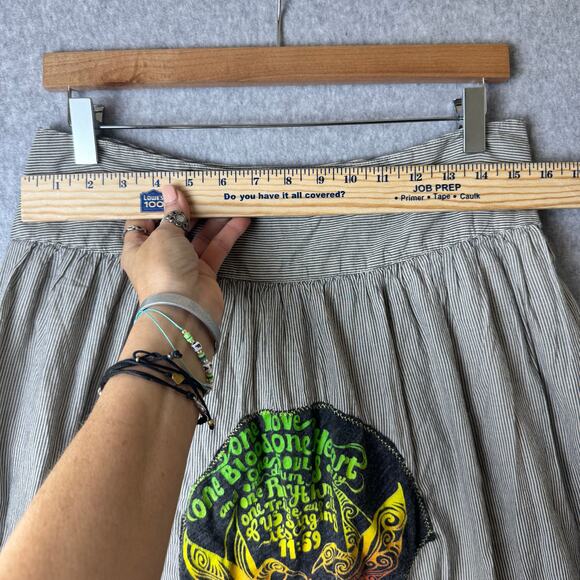 Merona Bohemian Midi Skirt Women’s Size 6 Striped Patchwork Hippie Festival - Picture 7 of 11